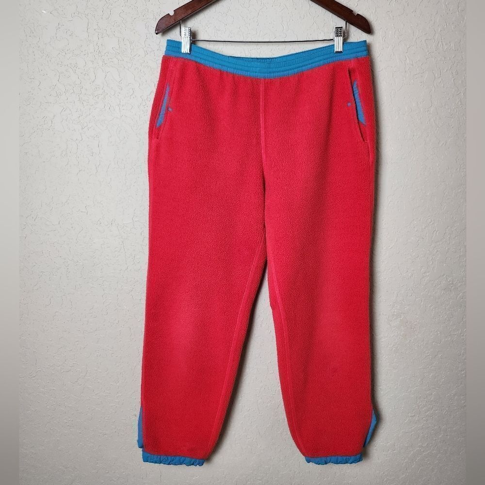 Patagonia Synchilla Snap T Fleece 25600 Pants Joggers Red Blue Trim Size M